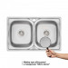 Кухонна мийка LIDZ 7948 Micro Decor 2B 0.8 мм