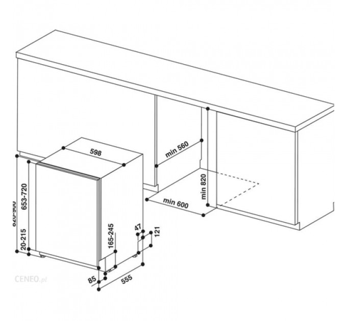 Посудомийна машина WHIRLPOOL WIO3T126PFE