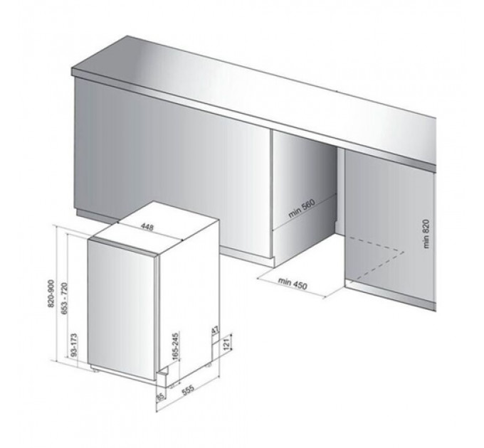 Посудомийна машина HOTPOINT ARISTON HSIC3T127C