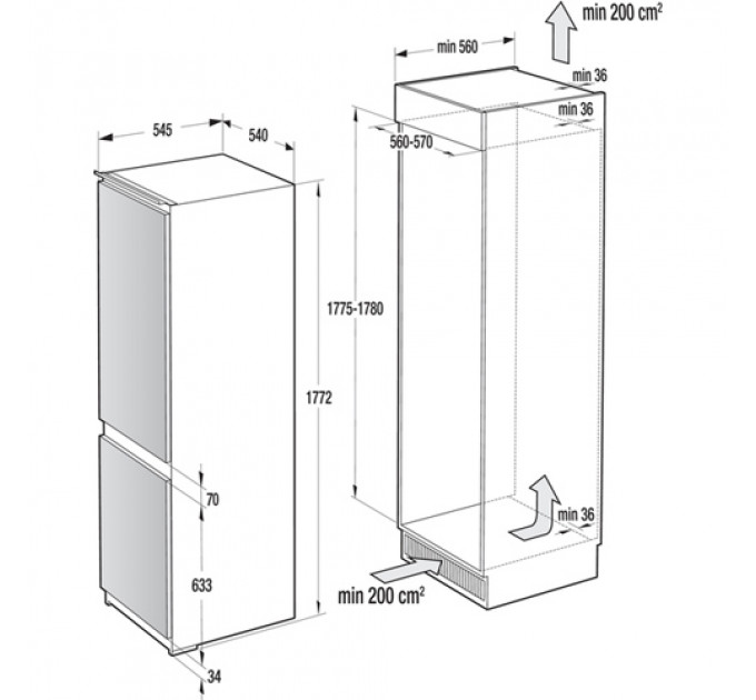 Холодильник  gorenje NRKI418FE0