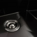 Кухонна мийка PLATINUM 78*48 R PVD чорна Handmade (два отвори,круглий сифон 3,0/,08)