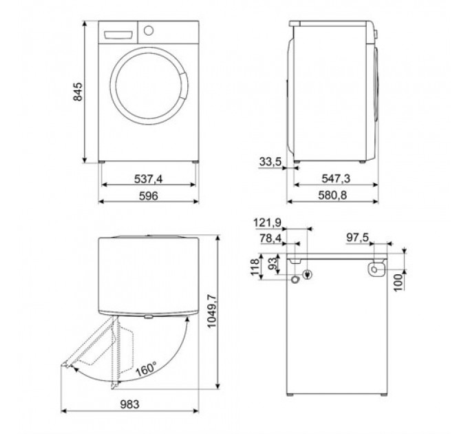 Пральна машина Smeg WNP96SLAAIN