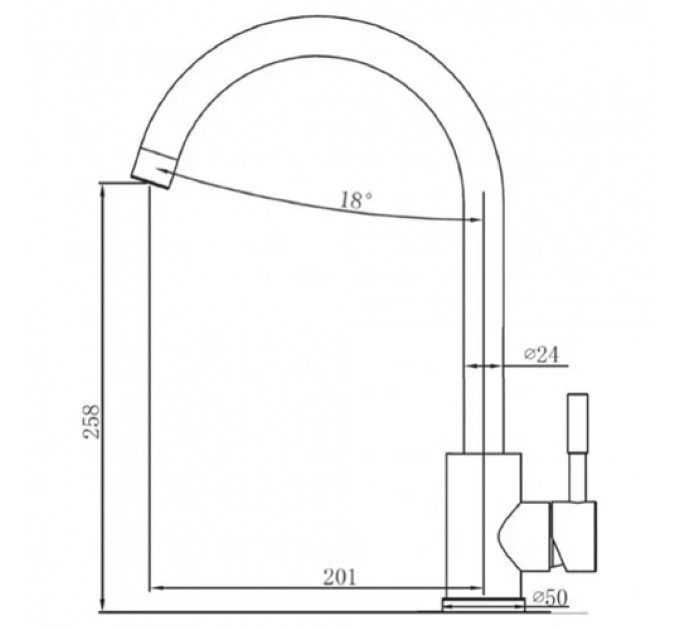 Кухонний змішувач FABIANO SKF 850 ST Inox