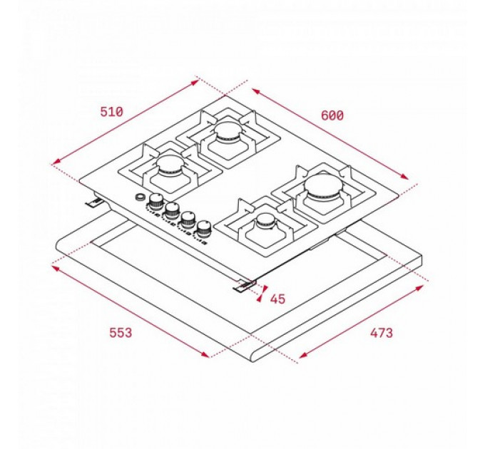 Варильна панель ТЕКА EFX 60 4G AI AL DR CI inox