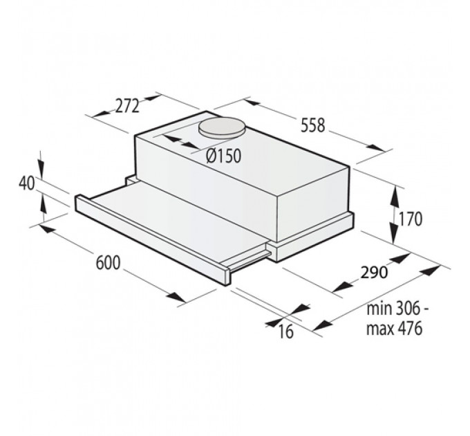 Витяжка GORENJE TH60E3B