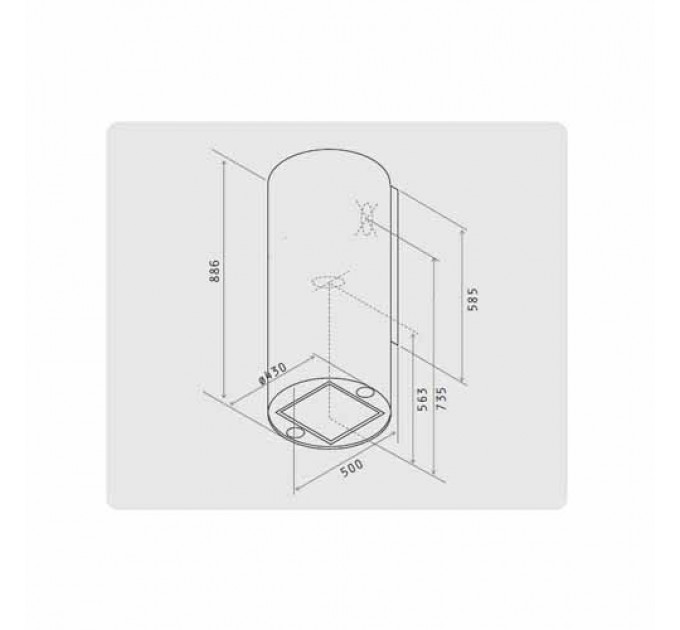 Витяжка ELICA TUBE PRO BL MAT/A/43