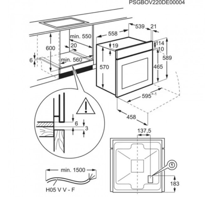 Духова шафа ELECTROLUX EOF3H50BK