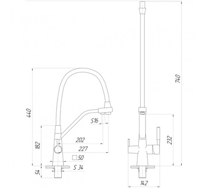 Кухонний змішувач GLOBUSLUX GLLR-0700-L-08-06