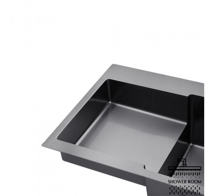 Кухонна мийка KRONER KRP PVD Schwarze - 7848RHM (3.0/1.0 мм)