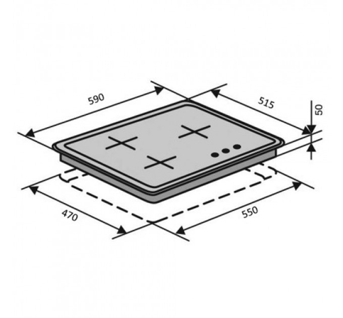 Варильна поверхня VENTOLUX HSF630-T3G CESTB (BK)