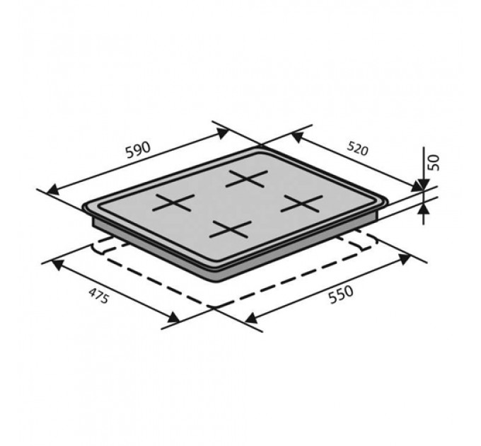 Варильна поверхня VENTOLUX HG640-DA3 CS (BK)