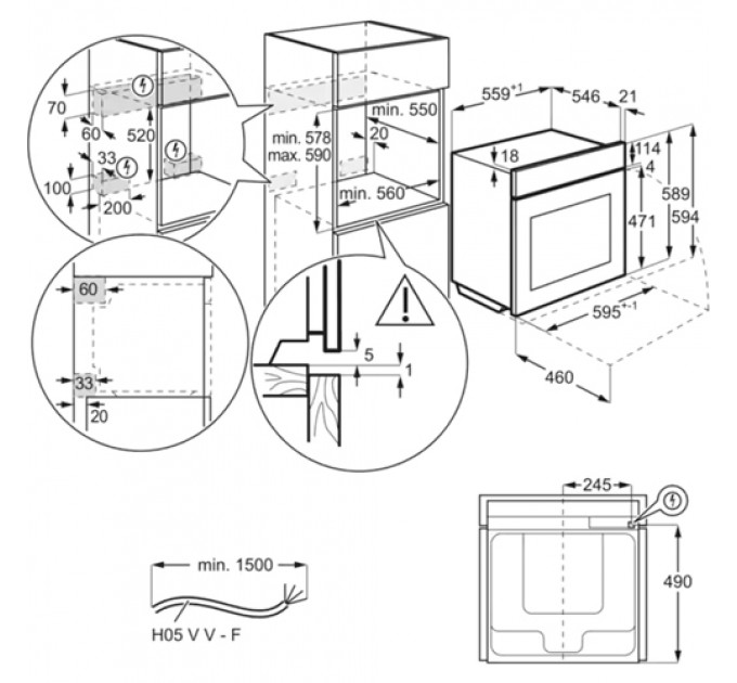 Духова шафа ELECTROLUX EOF3H40BX