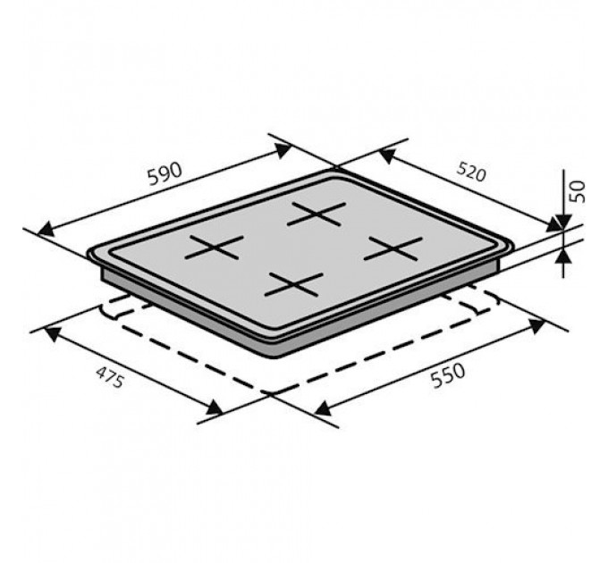 Варильна панель VENTOLUX HG640 GST A2 (BK/MP)