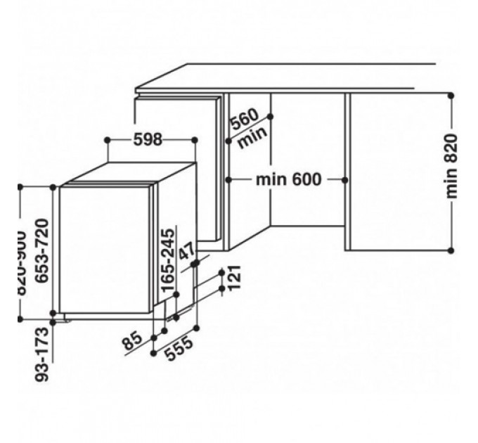 Посудомийна машина WHIRLPOOL WIC3C26F