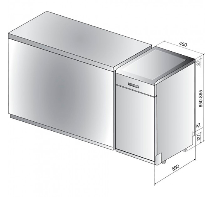 Посудомийна машина HOTPOINT ARISTON HSFO3T235WCX