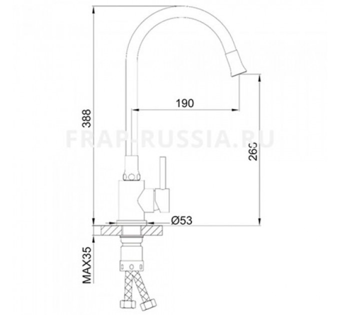 Кухонний змішувач FRAP F40994-6