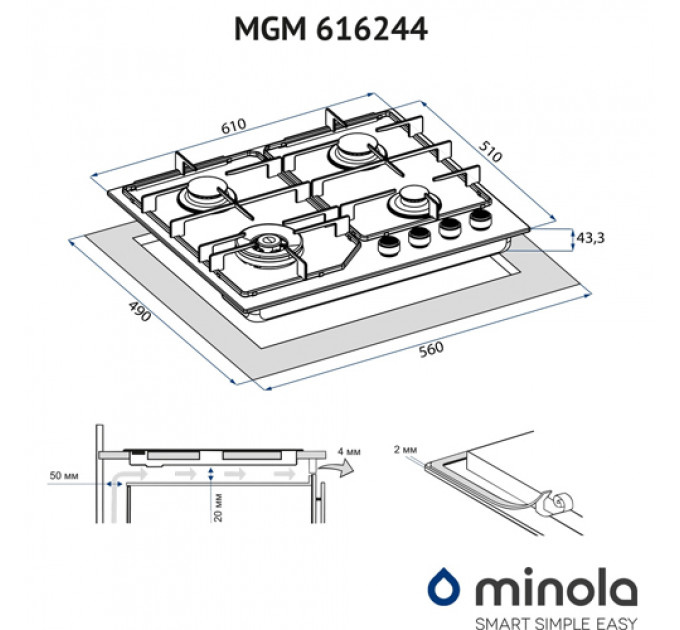 Варильна панель MINOLA MGM616224BL