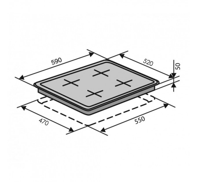 Варильна панель VENTOLUX HSF640-H2G CEST (WH)