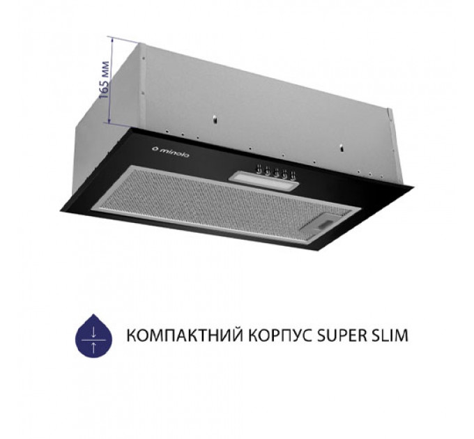 Витяжка MINOLA HBI 5614 BL 1000 LED