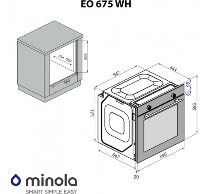 Духова шафа MINOLA EO 675 WH