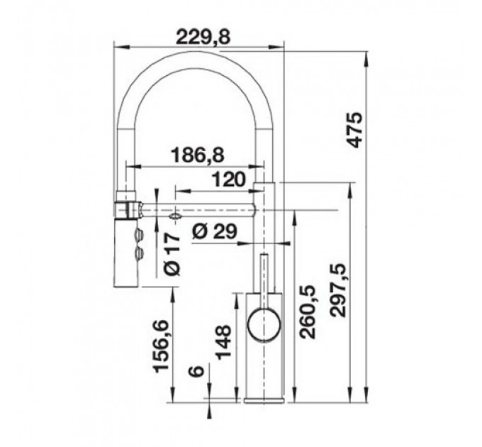 Кухонний змішувач BLANCO CATRIS-S Flexo Filter (526706) PVD STEEL