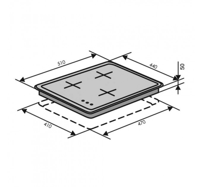 Варильна поверхня VENTOLUX HG430-G3G CS (WH)