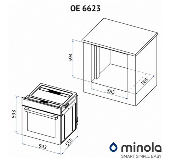 Духова шафа MINOLA OE6623 BLACK