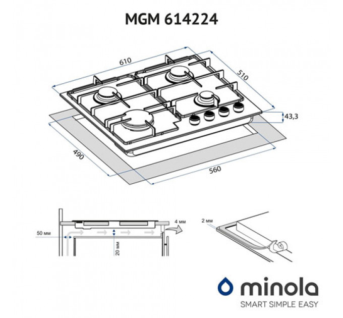 Варильна поверхня MINOLA MGM 614224 BL