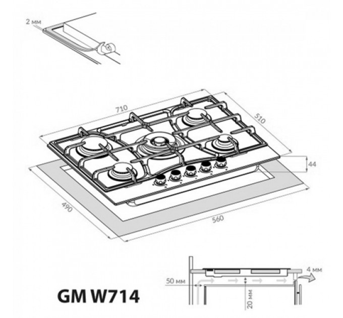 Варильна панель WEILOR GM W714SS