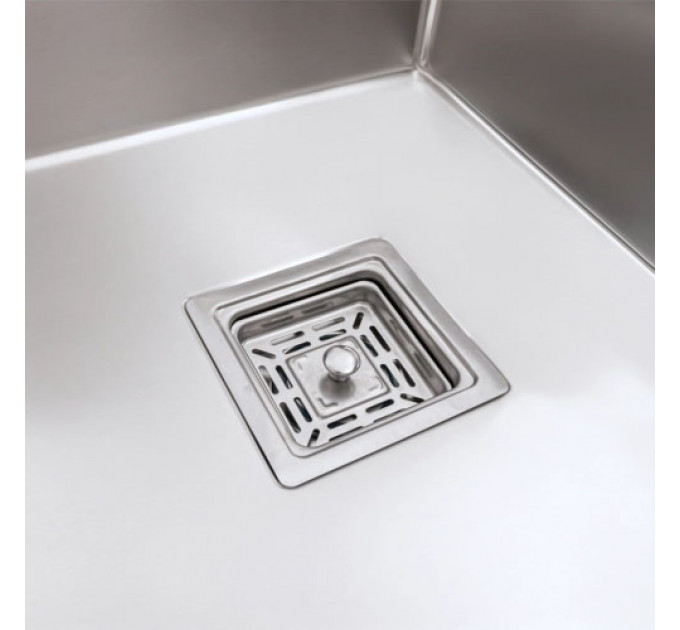 Кухонна мийка PLATINUM Handmade HSB 40*50 (квадратний сифон 3,0/1,0)