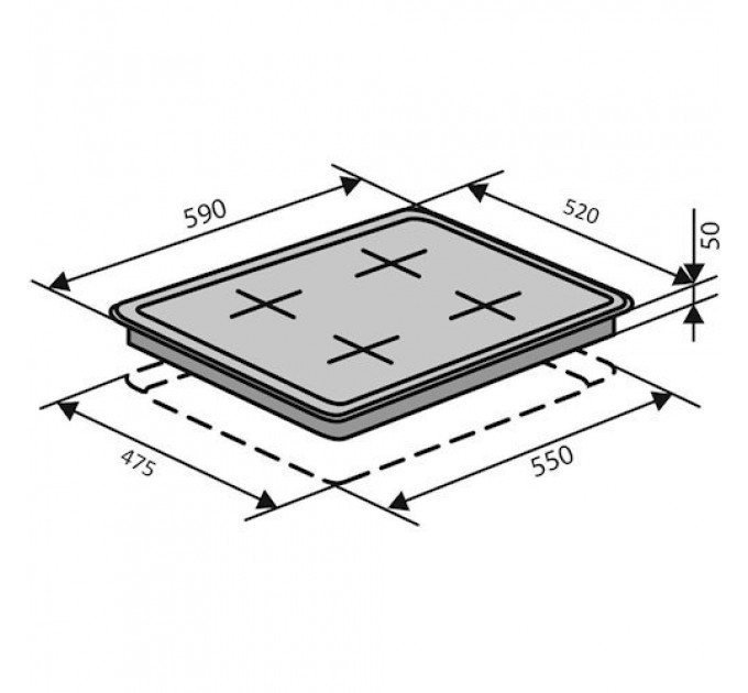 Варильна панель VENTOLUX HSF640-T3G CEST (WH)