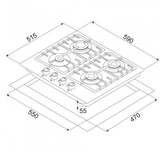 Варильна панель MINOLA MGG61025 WH