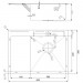 Кухонна мийка FABIANO BR 62x50 Right Brush