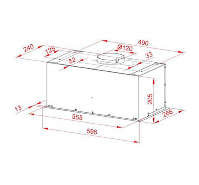 Витяжка PERFELLI BI6512 A 1000 BL LED