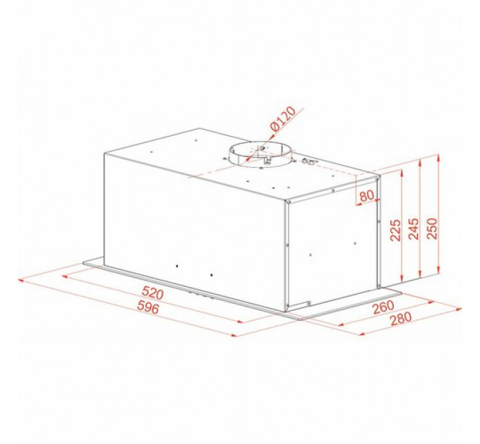 Витяжка PERFELLI BI6562 A 1000 W LED GLASS