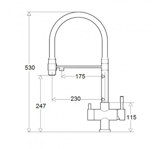 Кухонний змішувач FABIANO FKM 3143 Inox White