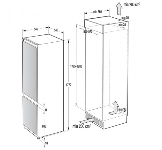 Холодильник  GORENJE RKI2181 E1