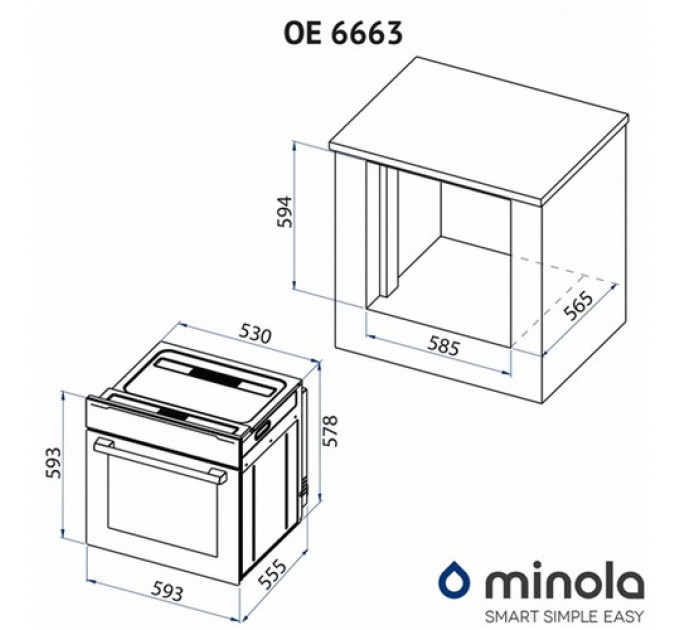 Духова шафа MINOLA OE6663WH