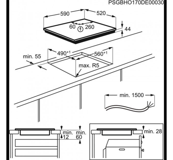 Варильна панель ELECTROLUX IPE6453KF