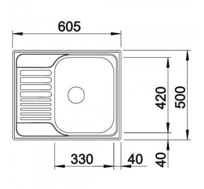 Кухонна мийка BLANCO TIPO 45S MINI нерж(516524)