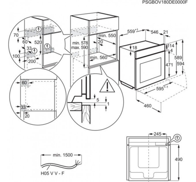 Духова шафа ELECTROLUX OEE5H71Z