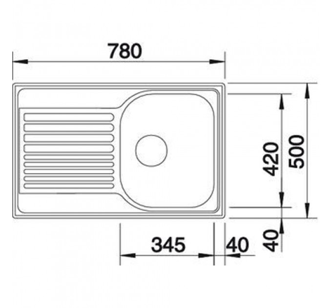 Кухонна мийка BLANCO TIPO 45S COMPACT(513441)