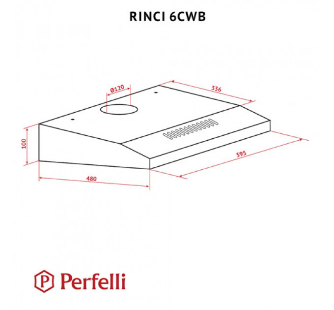 Витяжка PERFELLI RINCI 6CWB NERO