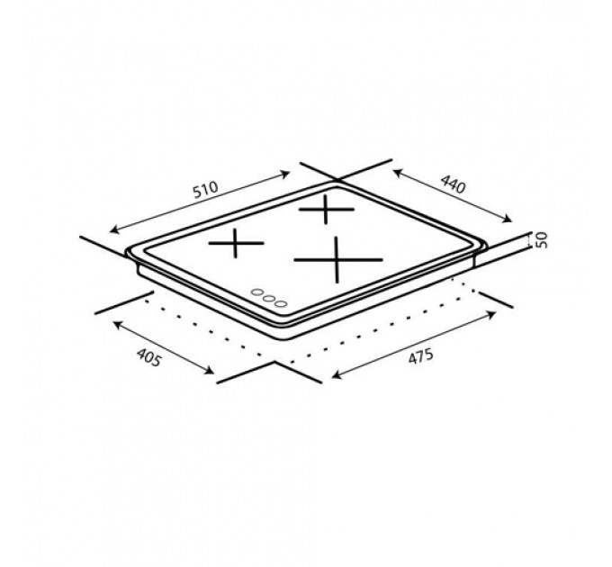 Варильна поверхня VENTOLUX HG430-W3G CEST (WH)