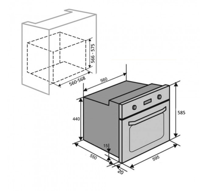 Духова шафа VENTOLUX SIENA 6 TC (WH)