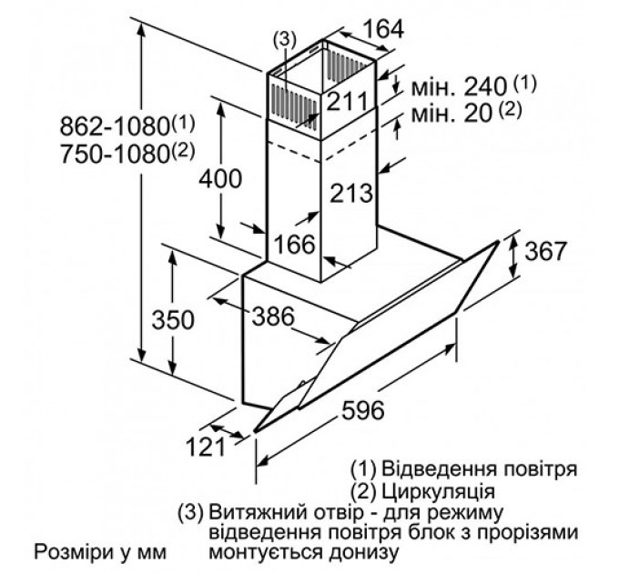 Витяжка BOSCH  DWK065G60