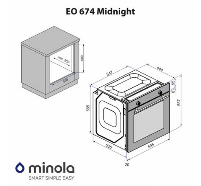 Духова шафа MINOLA EO 674 Midnight