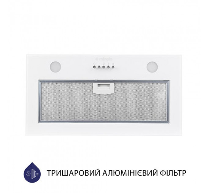 Витяжка MINOLA HBI 5262 WH GLASS 700 LED