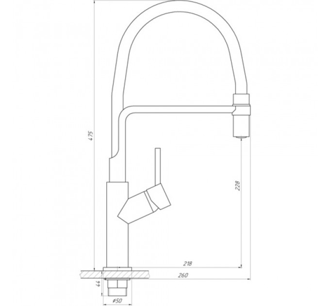 Кухонний змішувач GLOBUSLUX DENVER Flex GDF-32-10-01