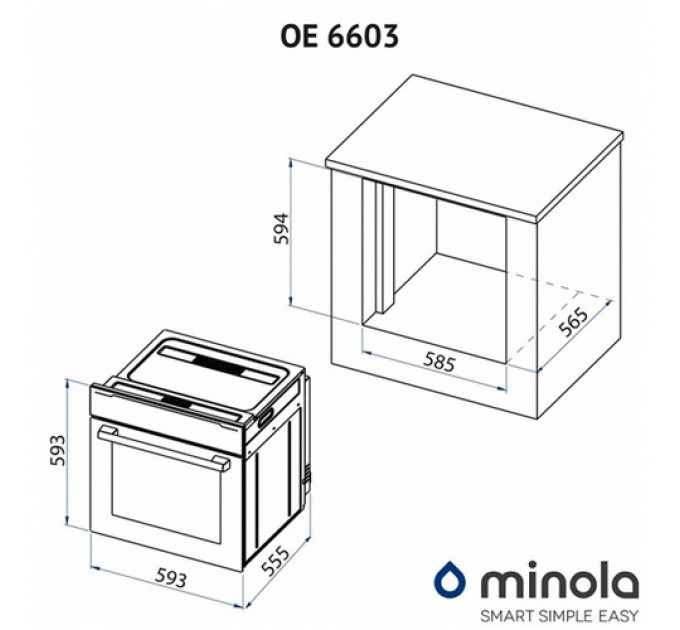 Духова шафа MINOLA OE 6603 BL